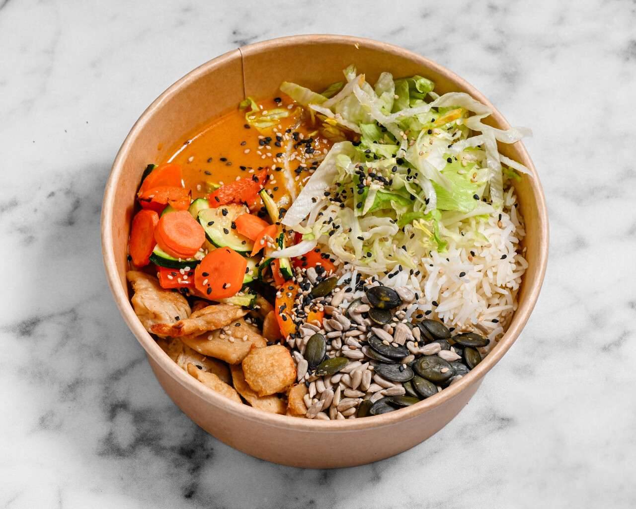 Vegan Chicken Mango Bowl     