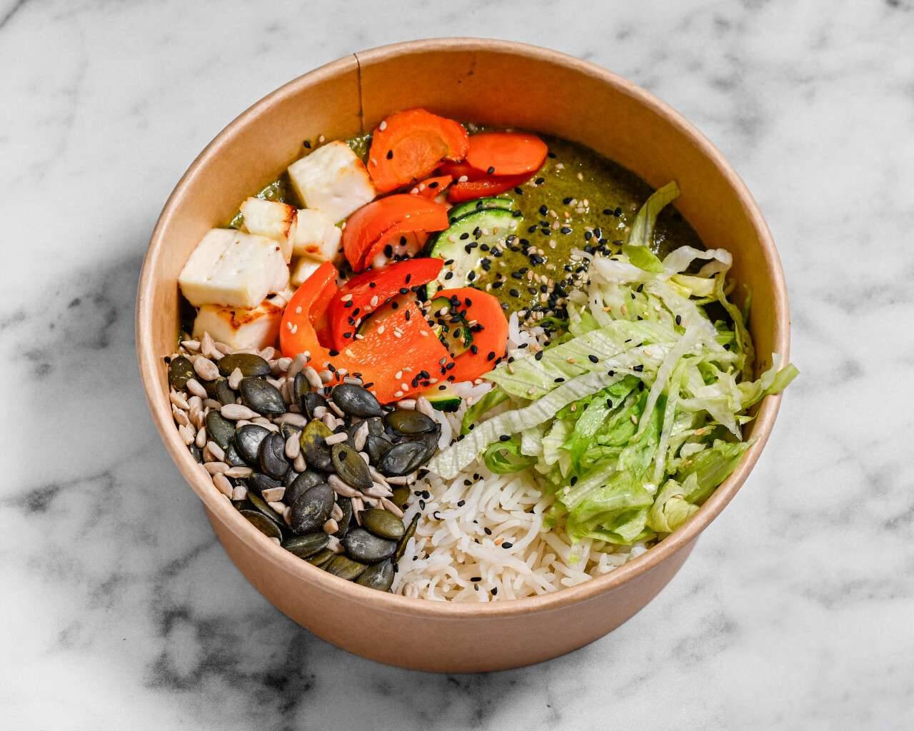 Spinach Roasted Paneer Bowl