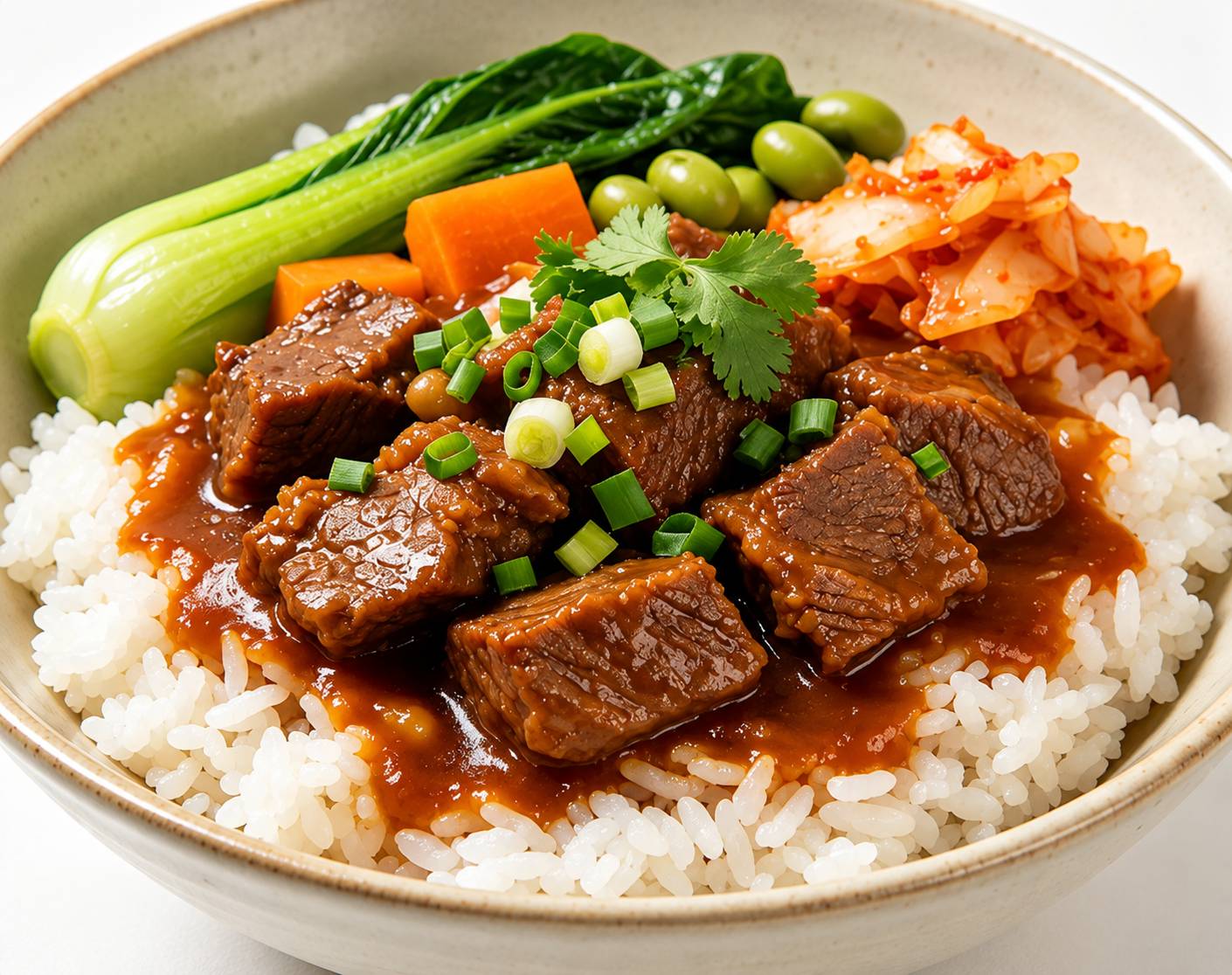 R1. Braised Beef and Vegetable Rice Bow