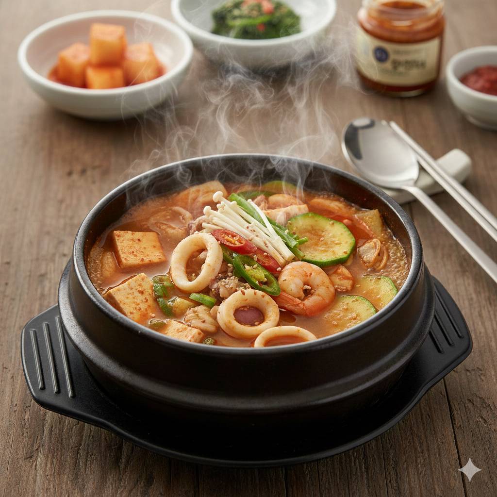 HAEMUL DOEN JANG JJIGAE 해물된장찌개