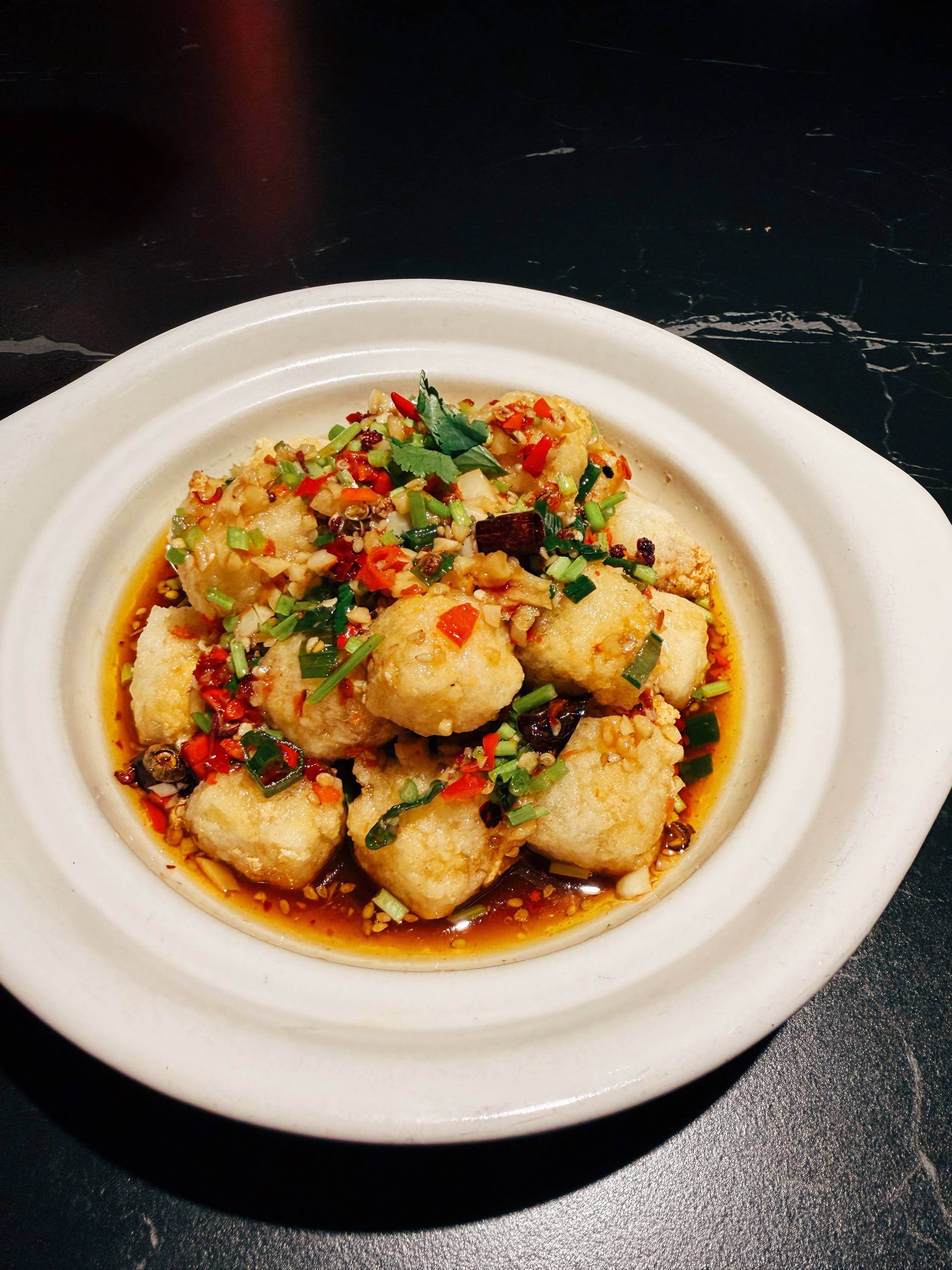 Garlic Mala Tofu(Vegan)