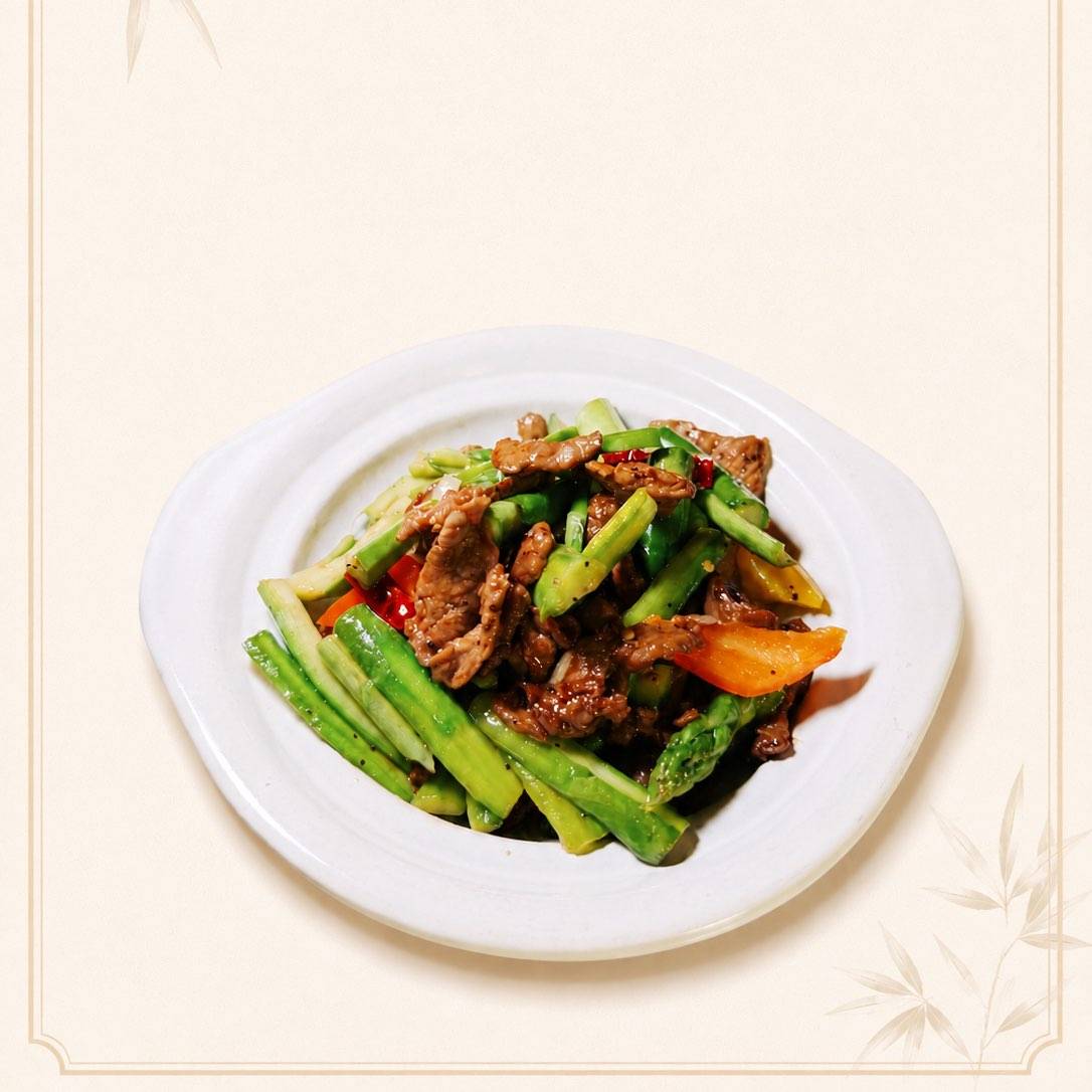 青芦笋炒牛肉