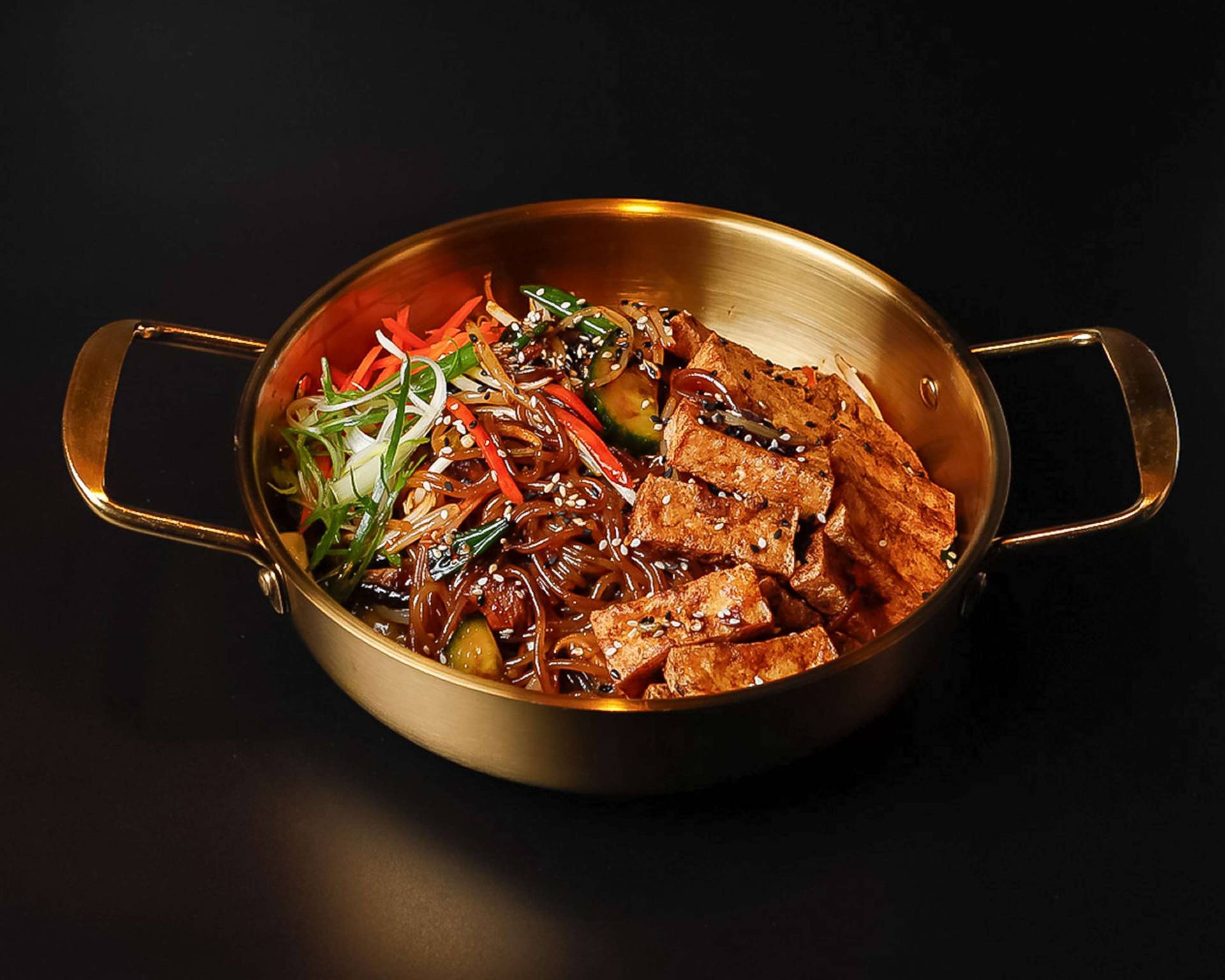 JAPCHAE KOREAN GLASS NOODLE STIR-FRY TOFU