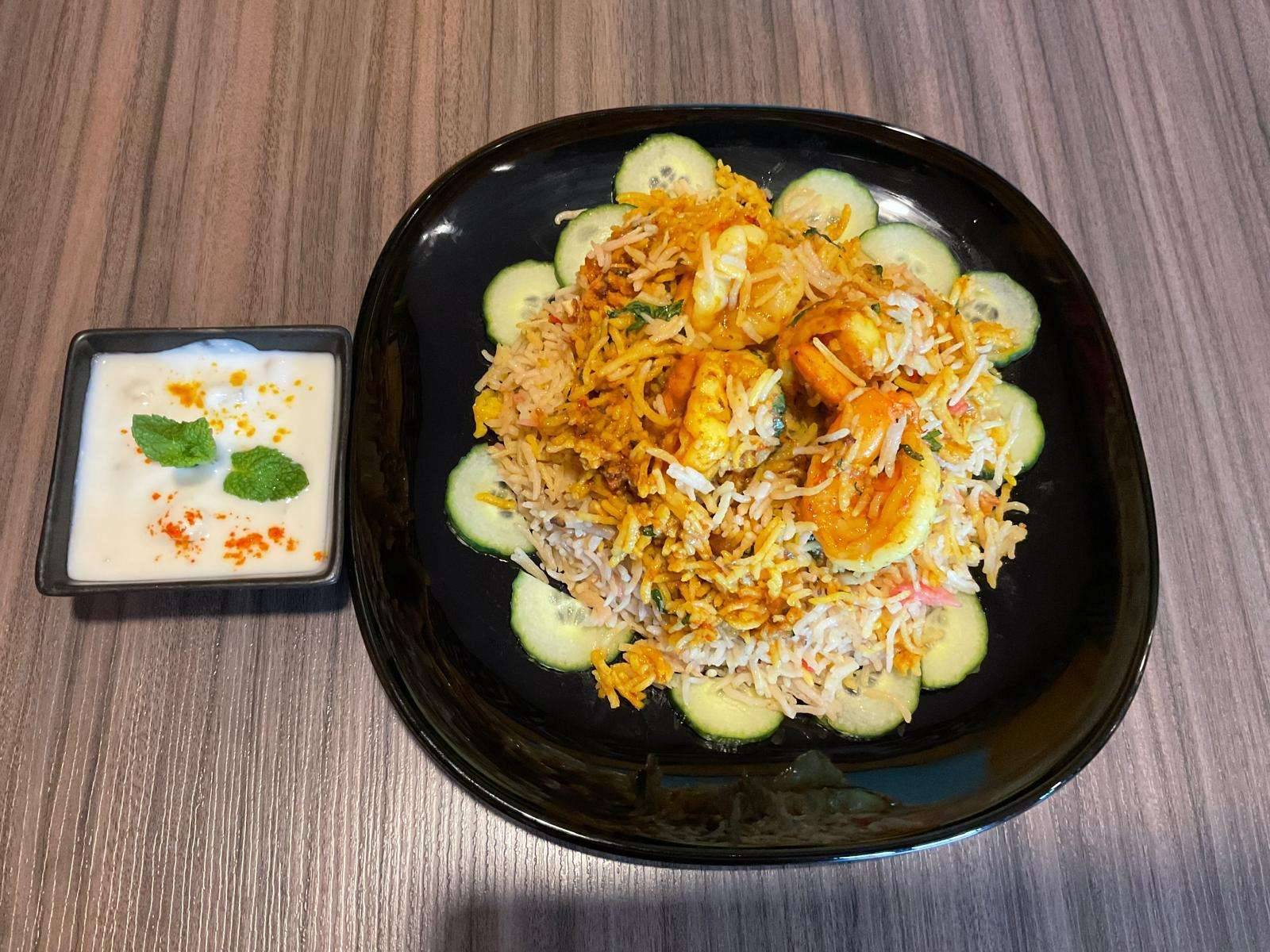 Jhinga Garnele biryani 