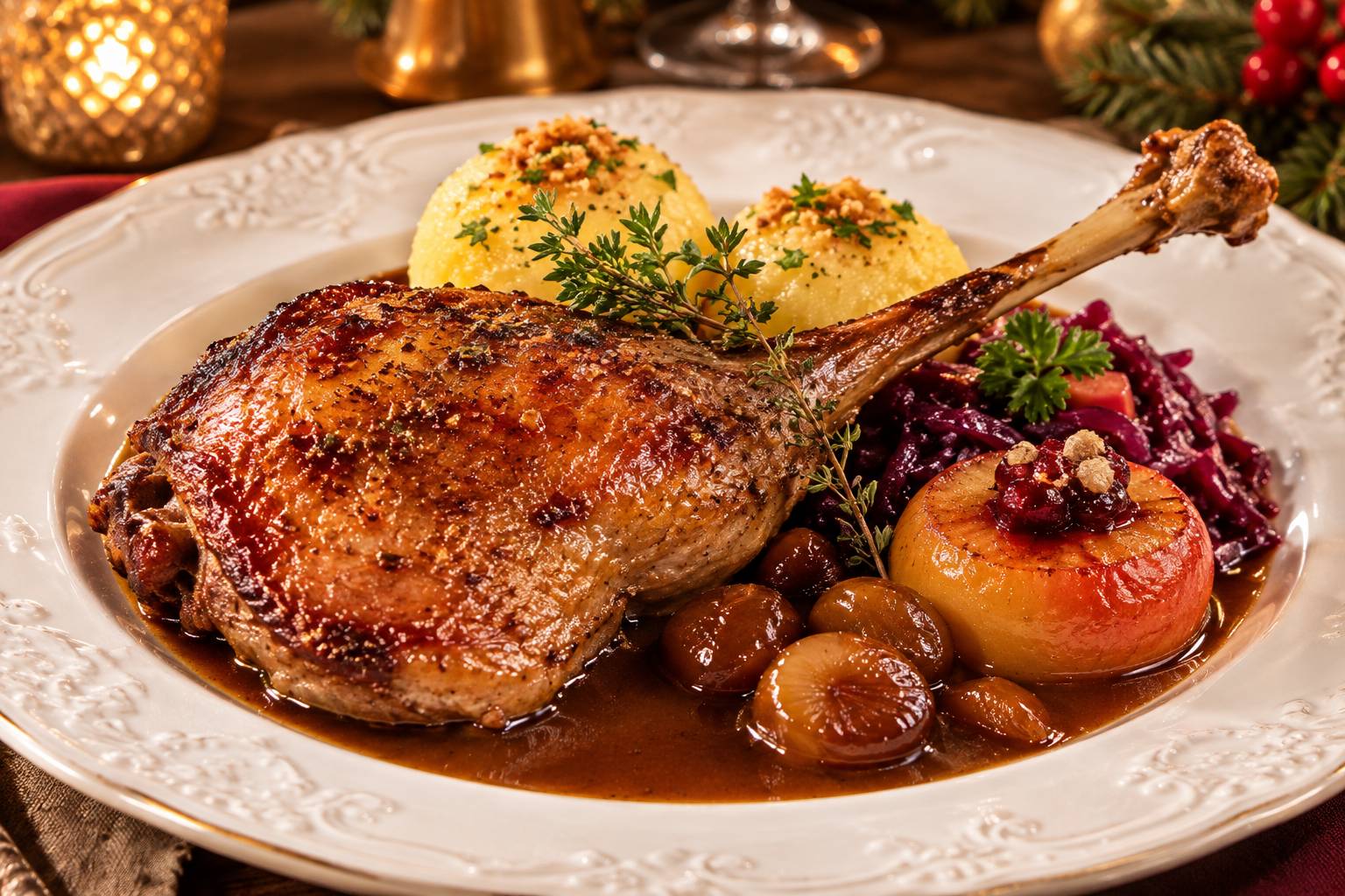 Gänsekeulenbraten