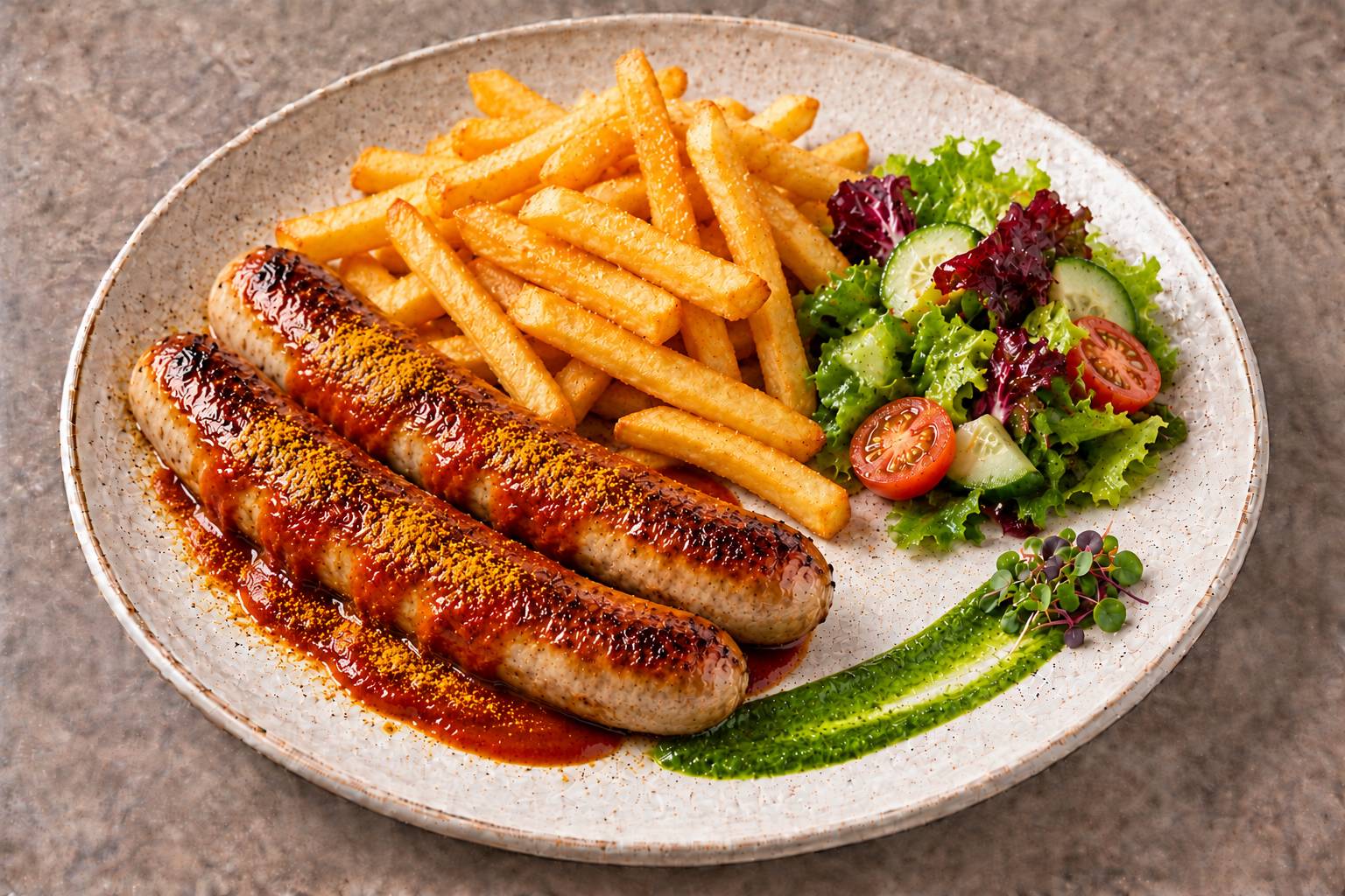 Bratwurst mit Currysauce