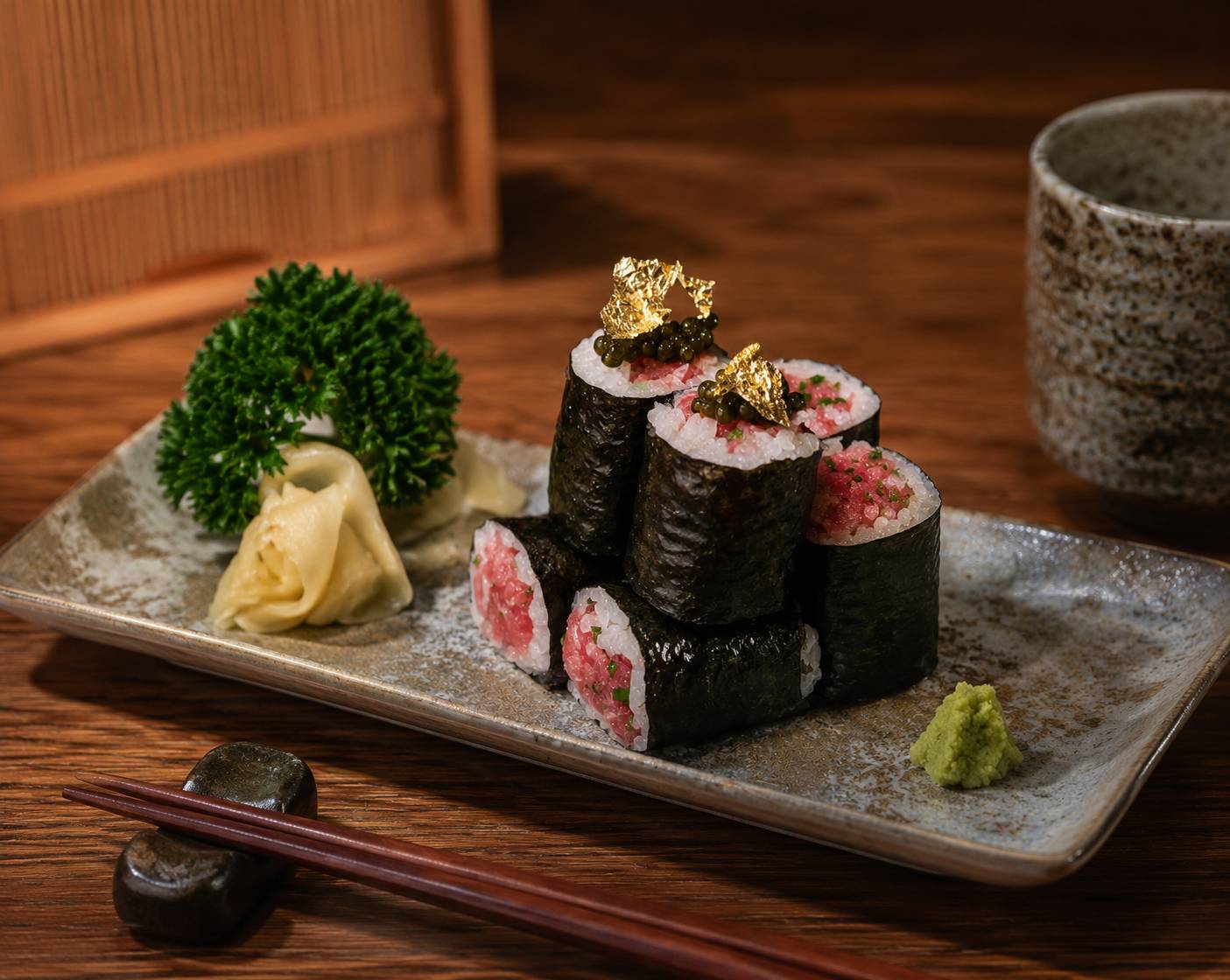 Negitoro Maki mit premium Kaviar