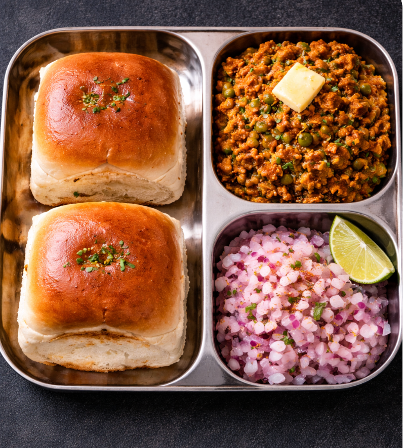 Chicken Keema Pav