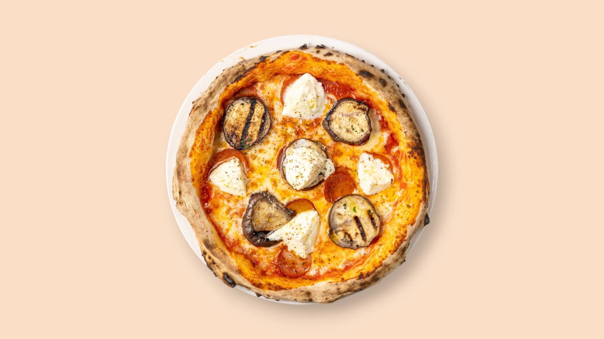 PIZZA MELENZANE PICCANTE E BUFALA 30cm