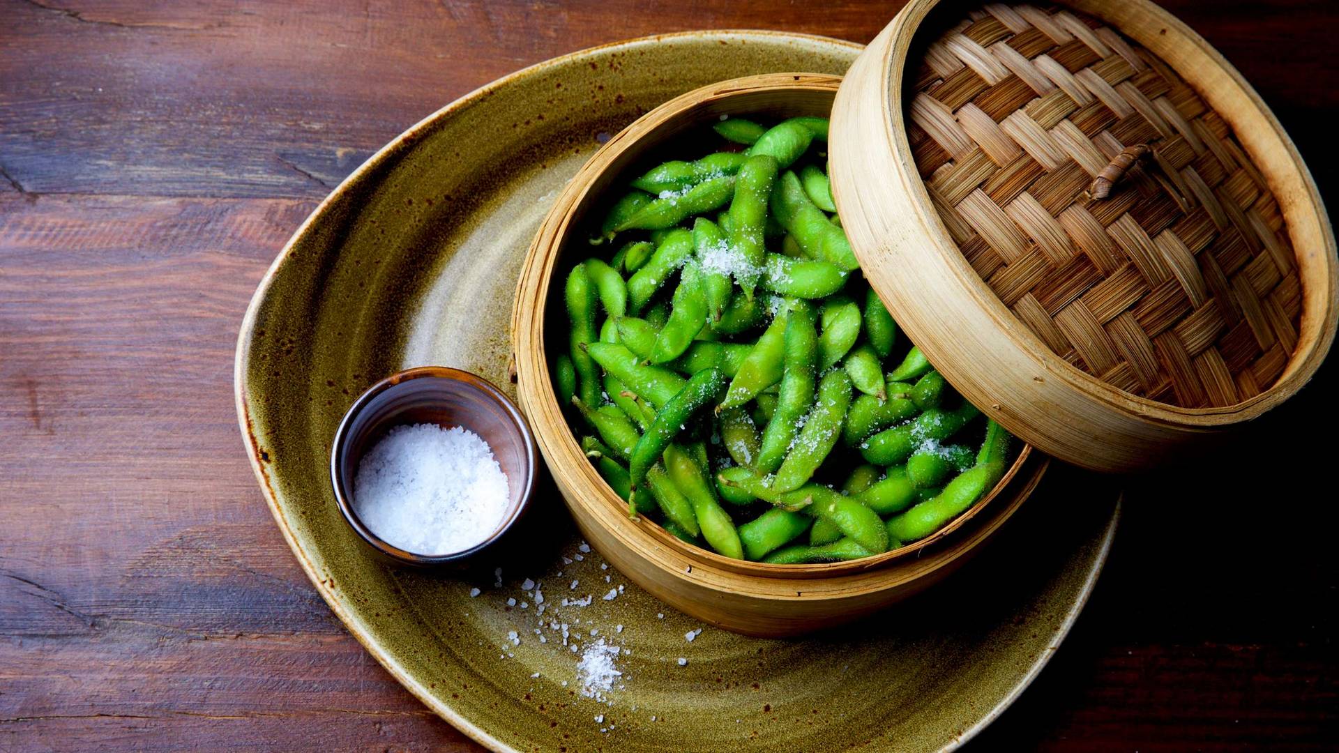 Gedaempfte Edamame