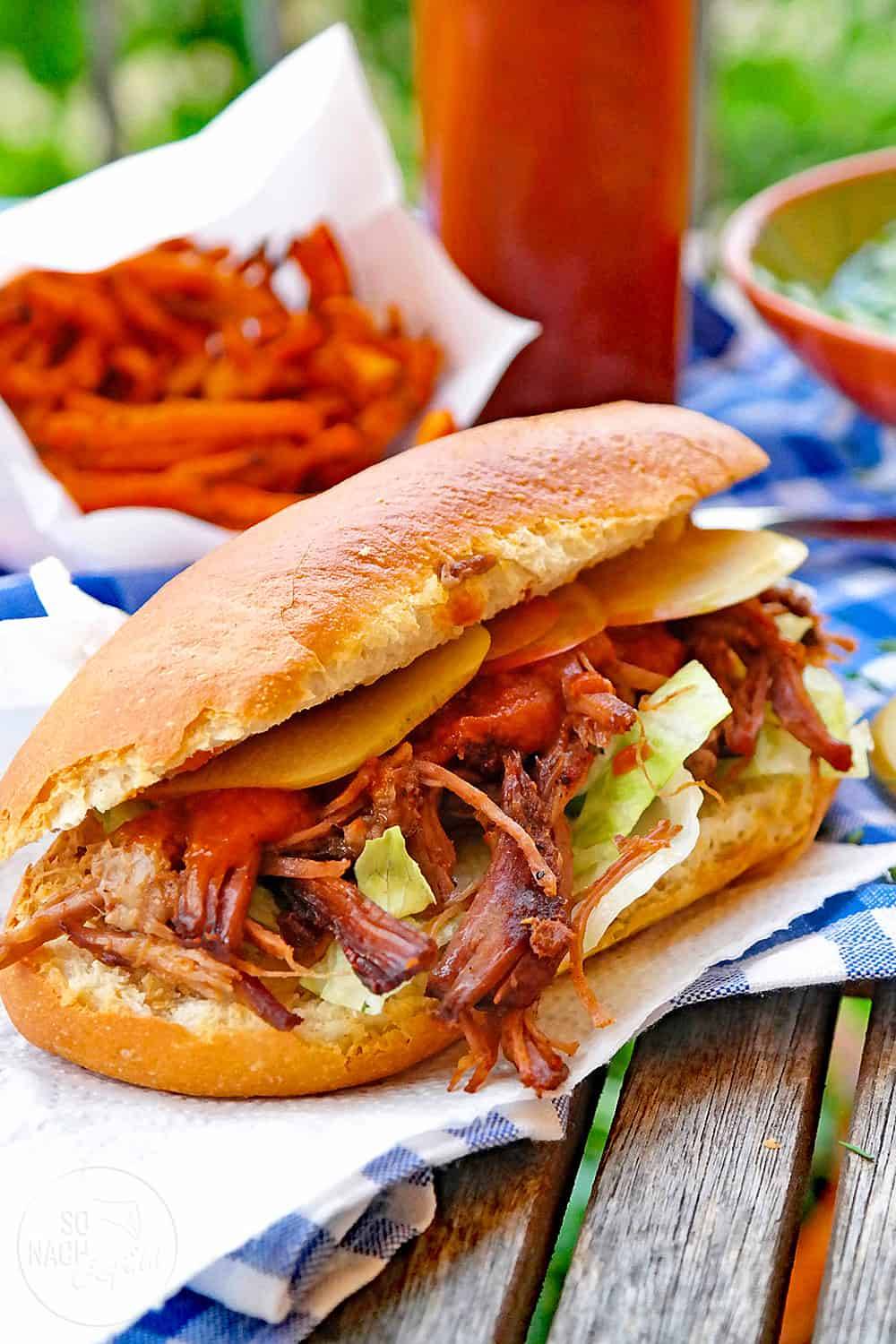 Pulled Brisket Beef Sandwich