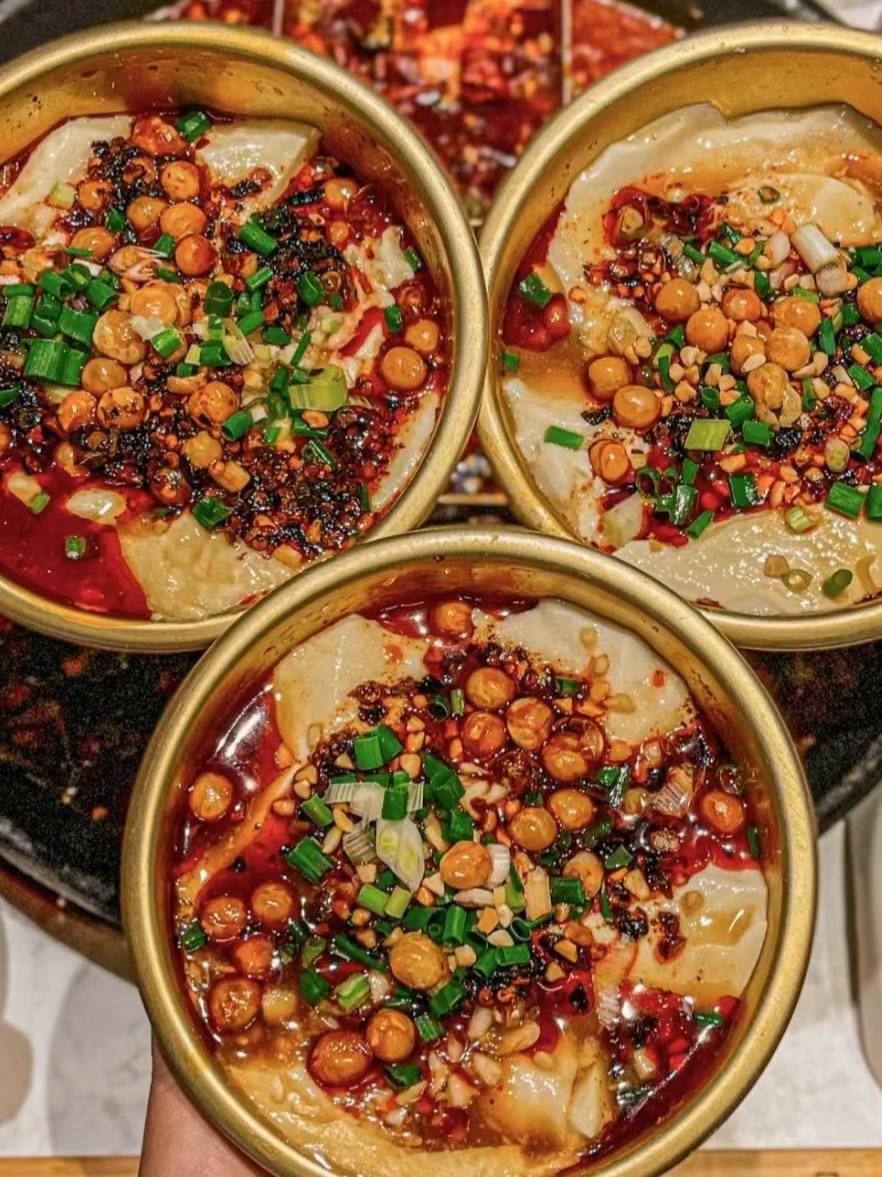 川味豆腐脑 Sichuan flower Tofu in Chiliöl