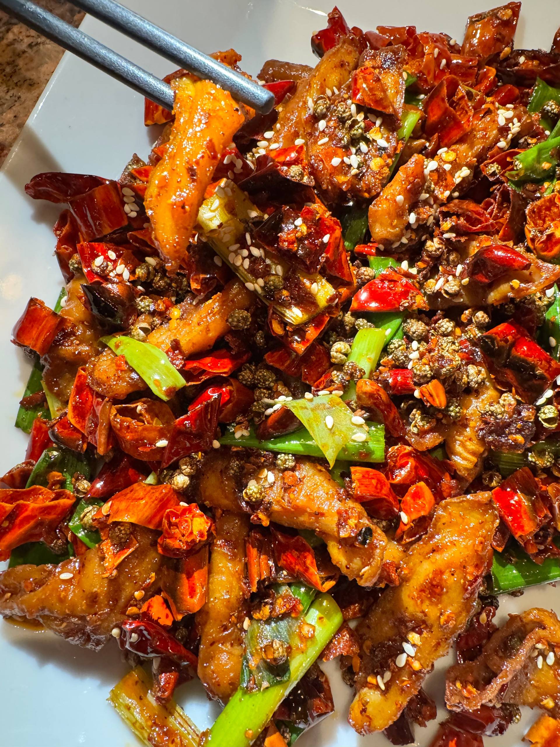 干煸肥肠Gebratener Dickdarm 