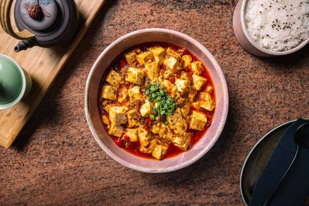 麻婆豆腐Mapo Tofu mit Rinderhackfleisch