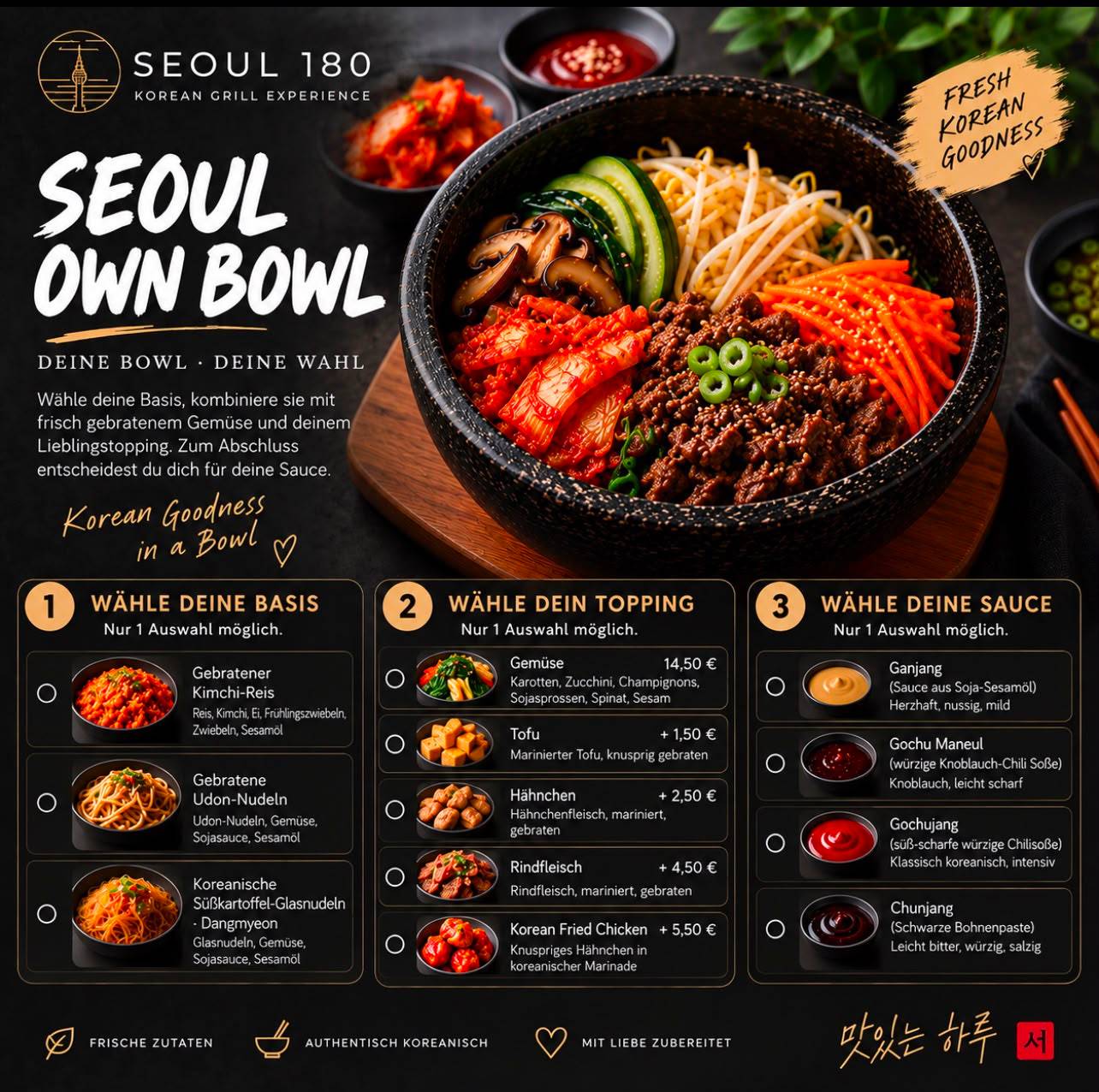 Koreanische Gebratene Gerichte